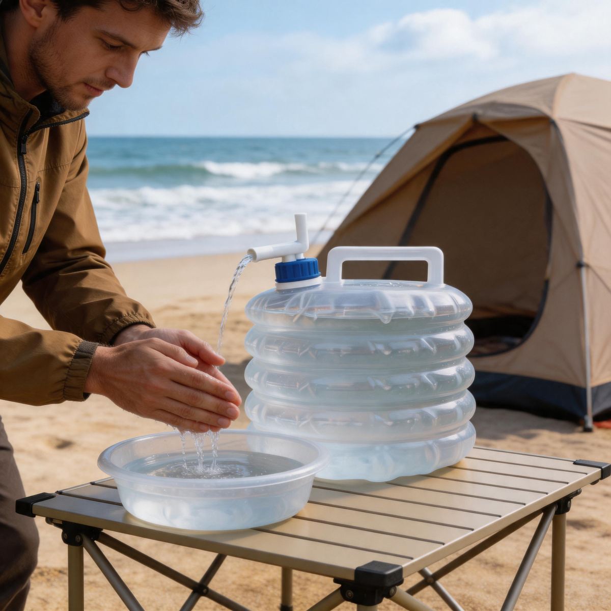 đź’§ Water Container | Flexible Plastic Camping | Camper-Gift Collapsible Carry