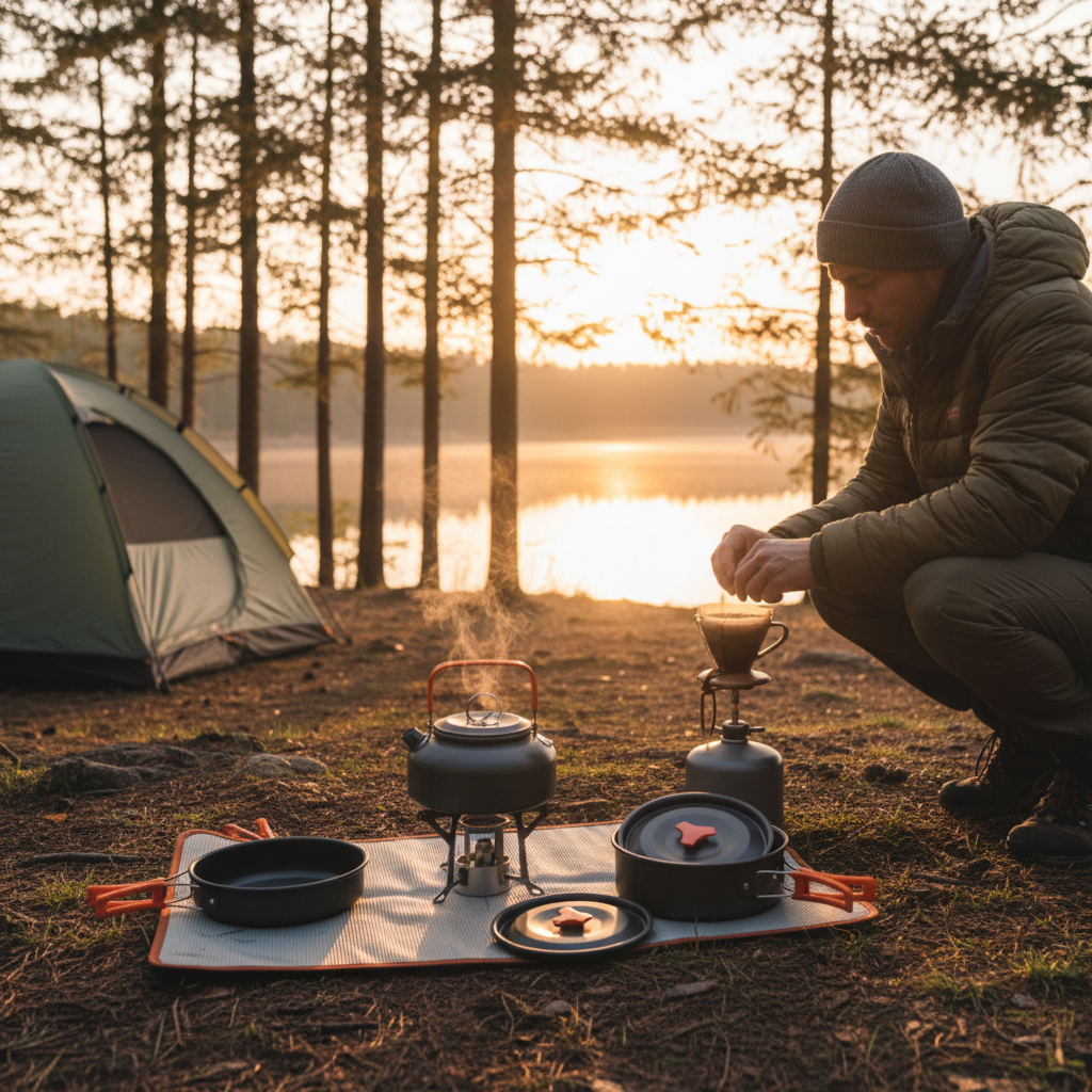 🍳 Camping Cookware | Lightweight Metal Camp Cooking | Camper-Gift Compact Set