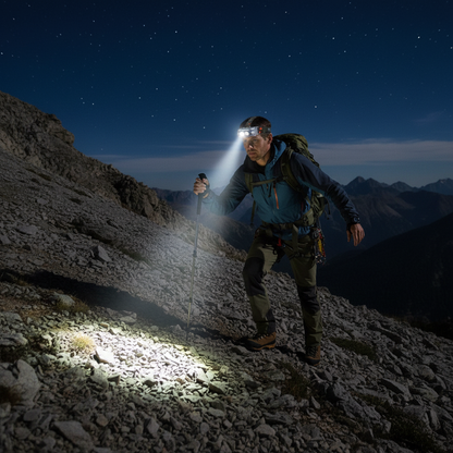 🔦 Hiking Headlamp | Lightweight Polymer Trail | Hiker-Gift Dual-Light Design