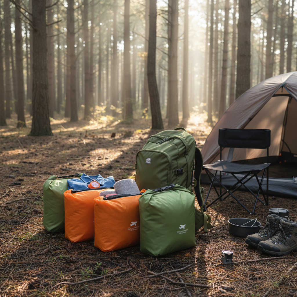 🎒 Outdoor Storage Bags | Lightweight Fabric Camp Set | Traveler-Gift Color-Coded Carry