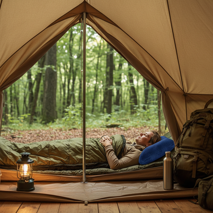 🏕️ Camping Pillow | Soft Fleece Campsite Comfort | Camper-Gift Portability