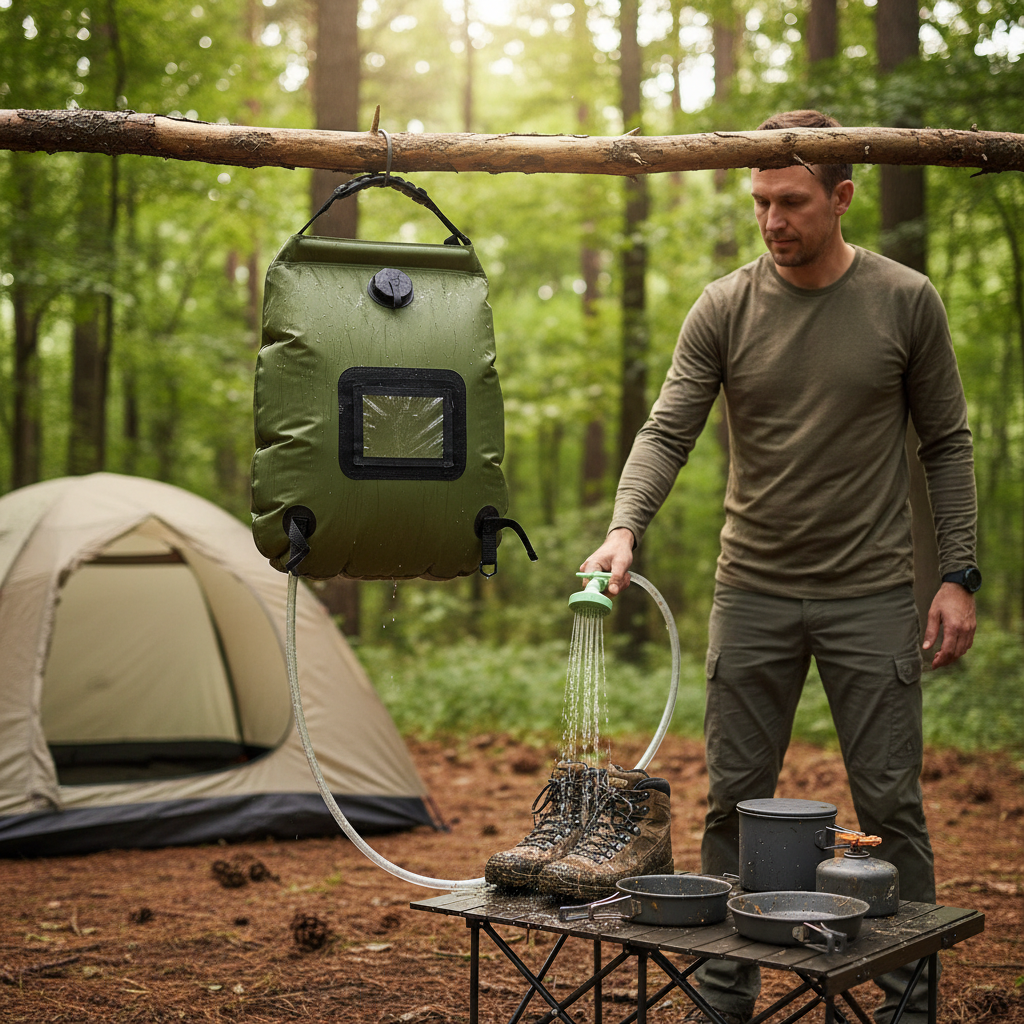 🚿 Camp Shower Bag | Durable Outdoor Wash | Traveler-Gift Portable Rinse