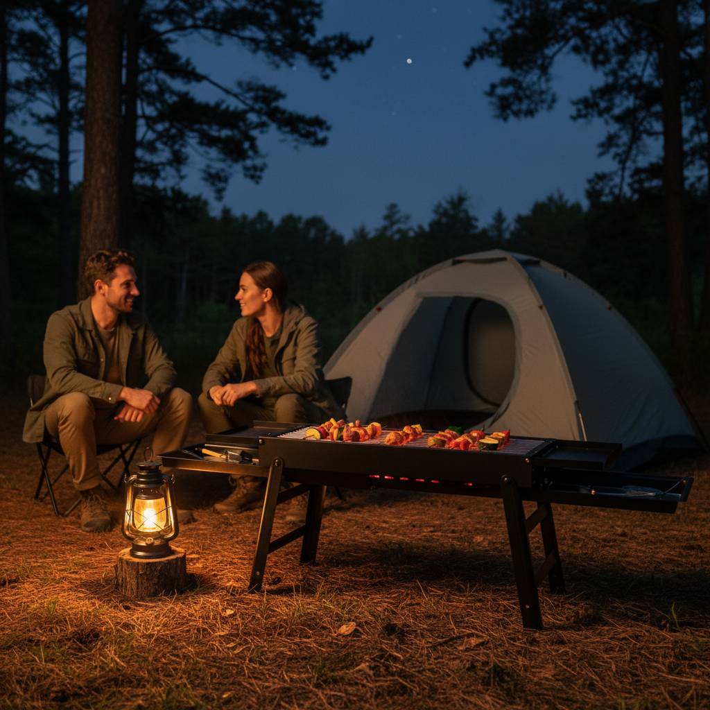 🔥 Portable BBQ Grill | Metal Campsite Cooking | Grill-Lover Folding Design