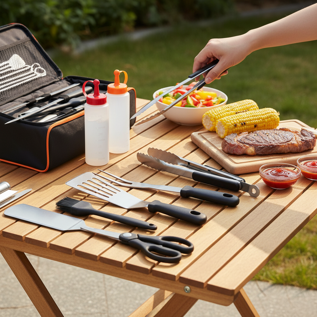 🔥 BBQ Tool Set | Stainless Steel Backyard Grill | Grill-Master Gift