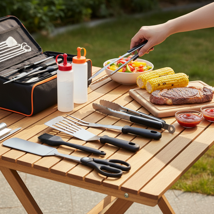 🔥 BBQ Tool Set | Stainless Steel Backyard Grill | Grill-Master Gift