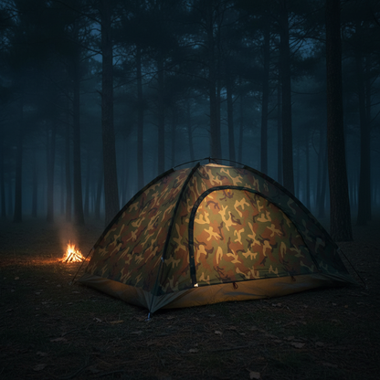 ⛺ Camping Tent | Durable Fabric Campsite | Adventurer-Gift Camouflage Shelter
