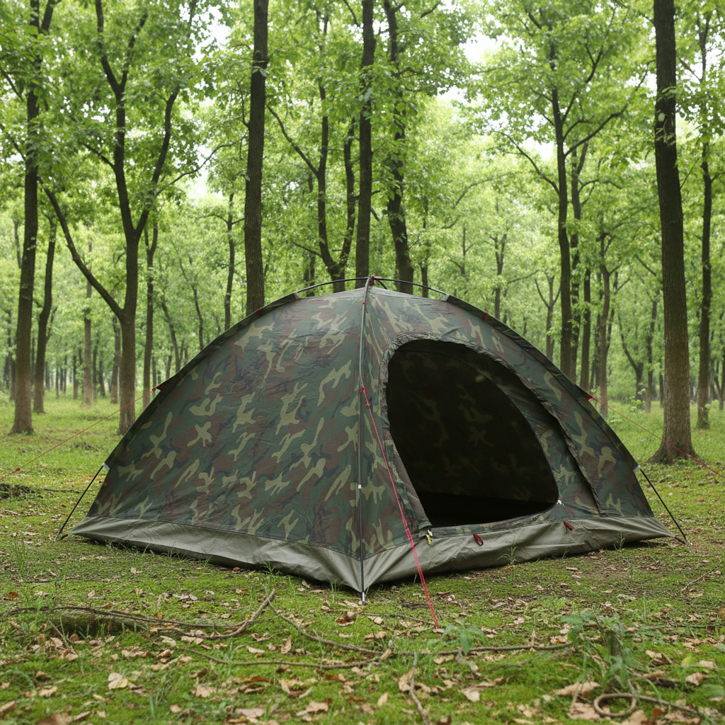 ⛺ Camping Tent | Durable Fabric Campsite | Adventurer-Gift Camouflage Shelter