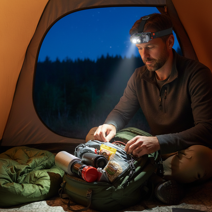 🔦 Hiking Headlamp | Lightweight Polymer Trail | Hiker-Gift Dual-Light Design