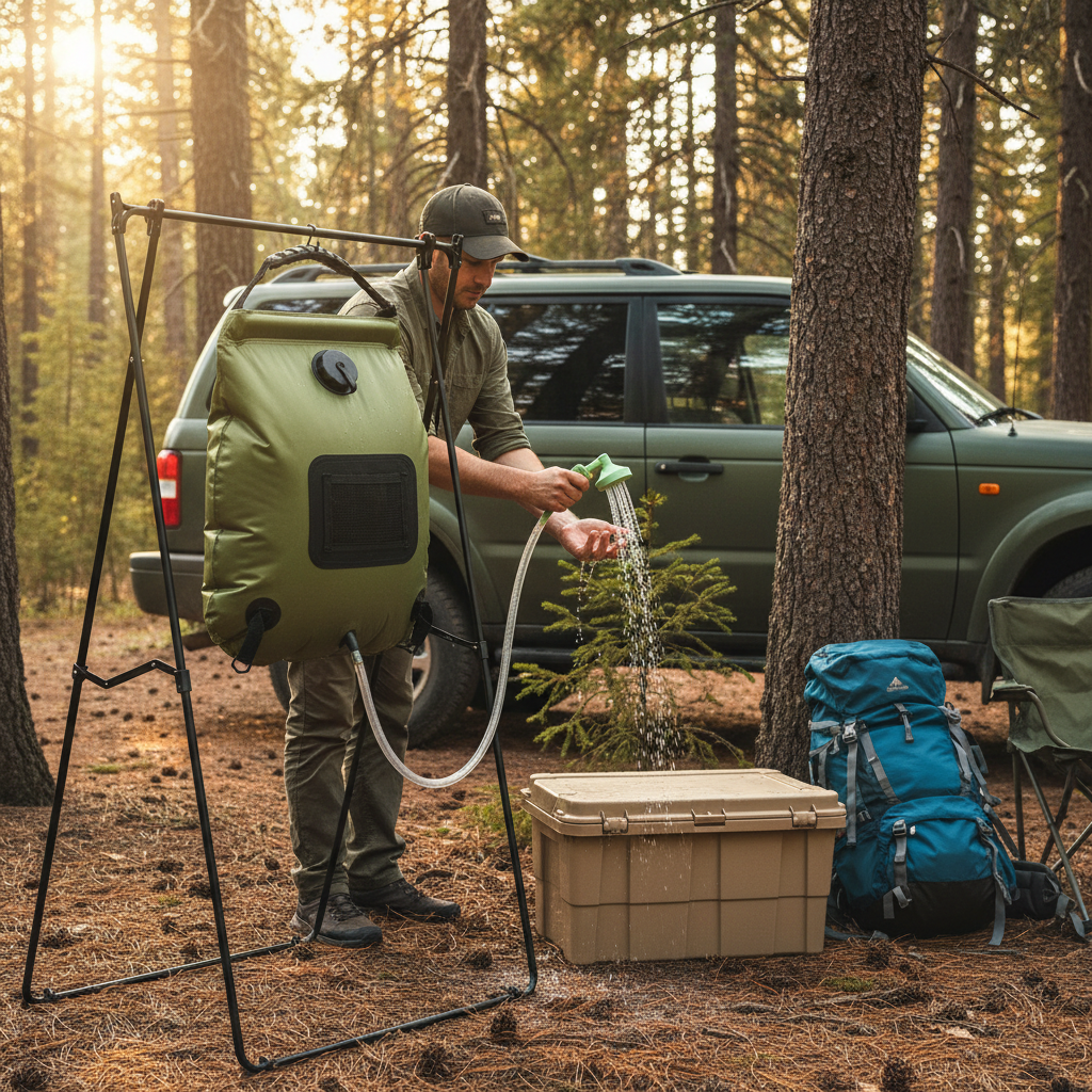 🚿 Camp Shower Bag | Durable Outdoor Wash | Traveler-Gift Portable Rinse