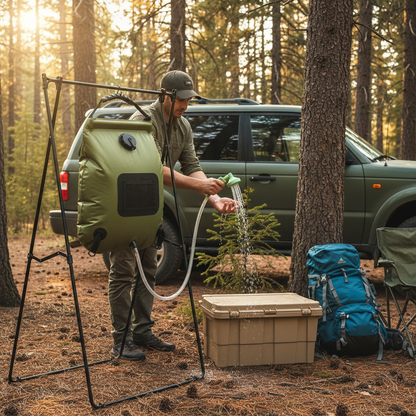 🚿 Camp Shower Bag | Durable Outdoor Wash | Traveler-Gift Portable Rinse