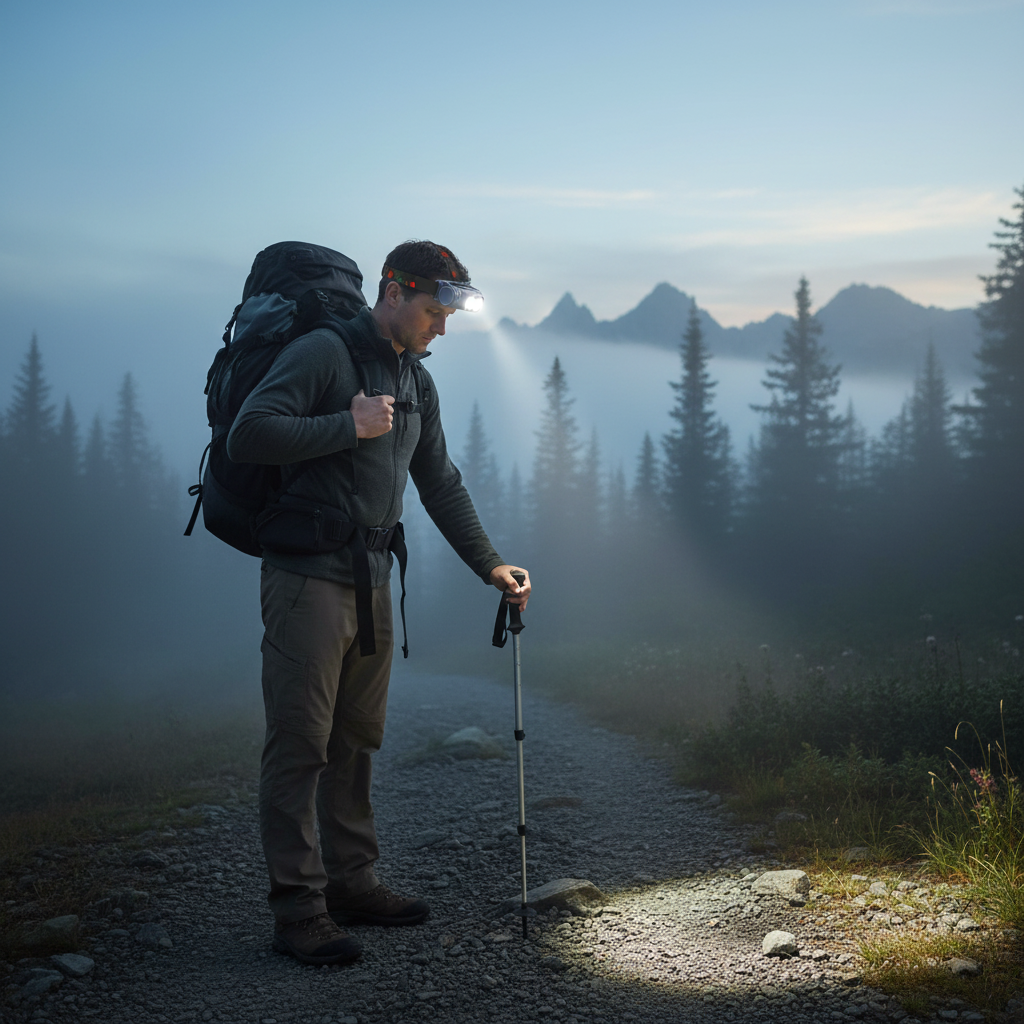 🔦 Hiking Headlamp | Lightweight Polymer Trail | Hiker-Gift Dual-Light Design