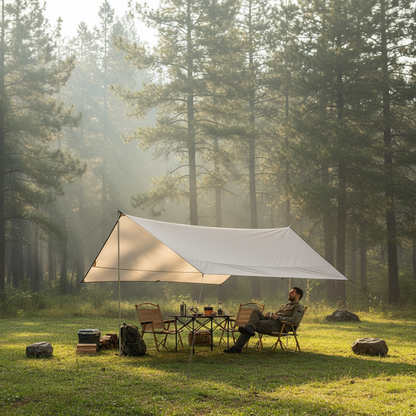 ⛺ Camping Tarp | Lightweight Fabric Camp Shelter | Camper-Gift Open-Air Shade