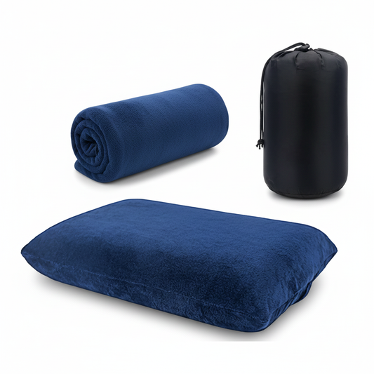 🏕️ Camping Pillow | Soft Fleece Campsite Comfort | Camper-Gift Portability