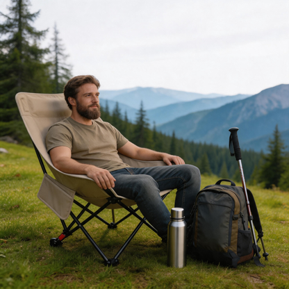 🪑 Camping Chair | Durable Fabric Campsite | Traveler-Gift Relaxed Comfort