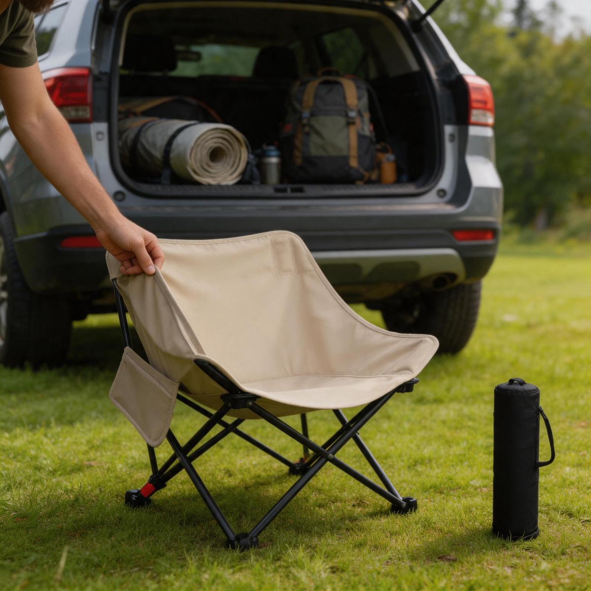 🪑 Camping Chair | Durable Fabric Campsite | Traveler-Gift Relaxed Comfort