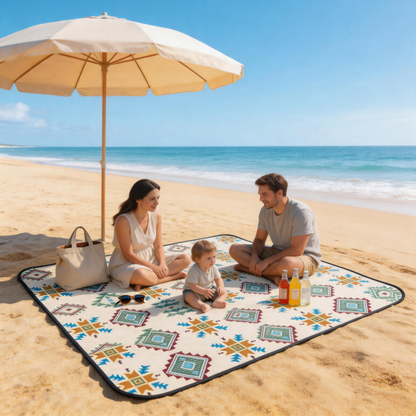 🧺 Picnic Blanket | Woven Fabric Park Days | Outdoor-Lover Boho Pattern