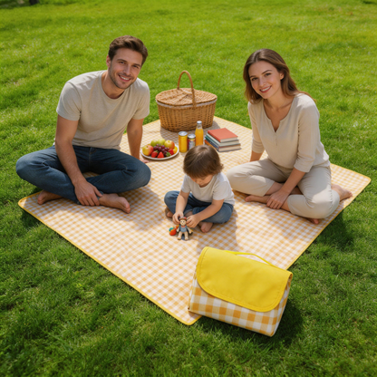 🌼 Picnic Mat | Soft Fabric Park Days | Gingham Outdoor Charm