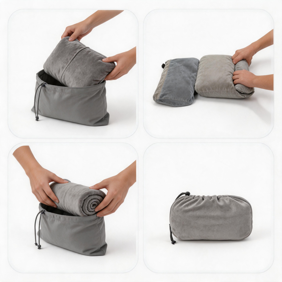 💤 Camping Pillow | Plush Fabric Travel Comfort | Compact Outdoor Essential