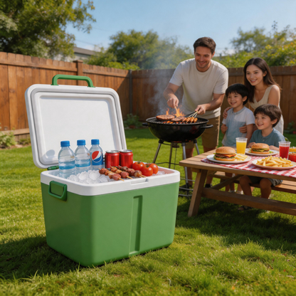 🧊 Cooler Box | Hard-Shell Picnic Storage | Family-Gift Fresh Green