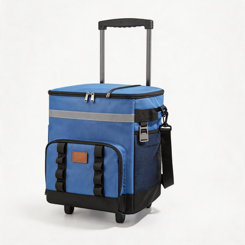 🧊 Rolling Cooler | Durable Fabric Outdoor Trips | Traveler-Gift Easy Mobility