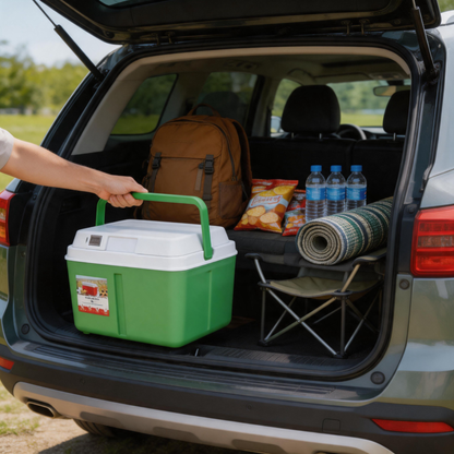 🧊 Cooler Box | Hard-Shell Picnic Storage | Family-Gift Fresh Green