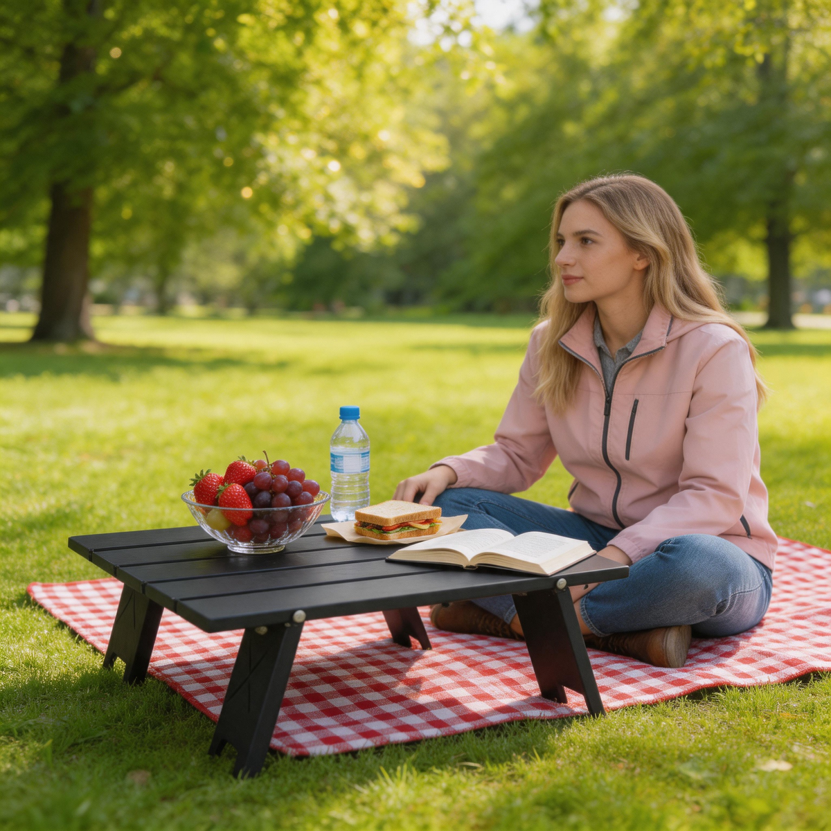 🏕️ Camping Table | Folding Slatted Design | Outdoor-Gift Compact Utility