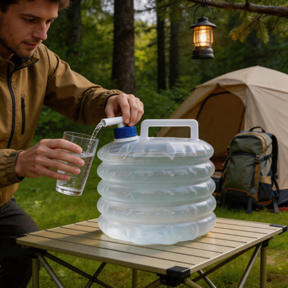 💧 Water Container | Flexible Plastic Camping | Camper-Gift Collapsible Carry
