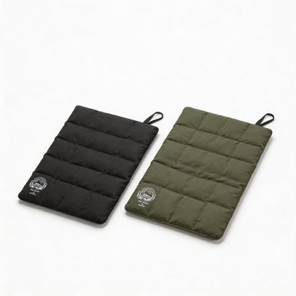 🌲 Camping Seat Pad | Quilted Fabric Outdoor Comfort | Camper-Gift Moisture Barrier