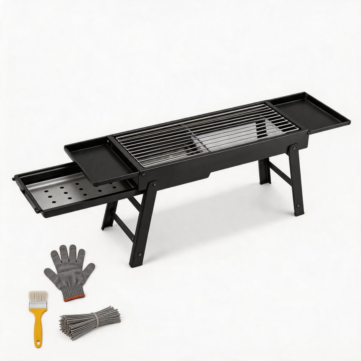 🔥 Portable BBQ Grill | Metal Campsite Cooking | Grill-Lover Folding Design