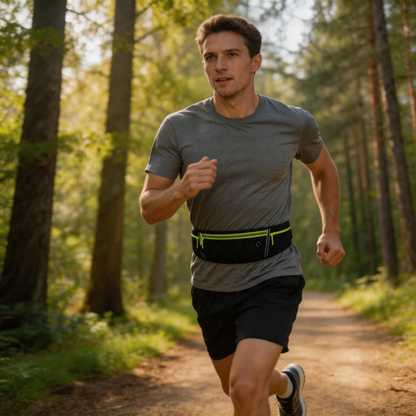 🏃 Waist Pack | Lightweight Fabric Trail | Runner-Gift Neon-Zip Design
