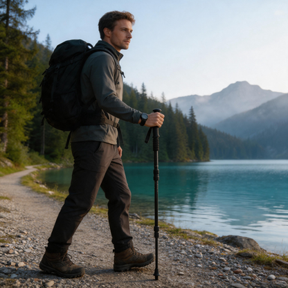 🥾 Trekking Pole | Metal Trail Support | Hiker-Gift Adjustable Stability