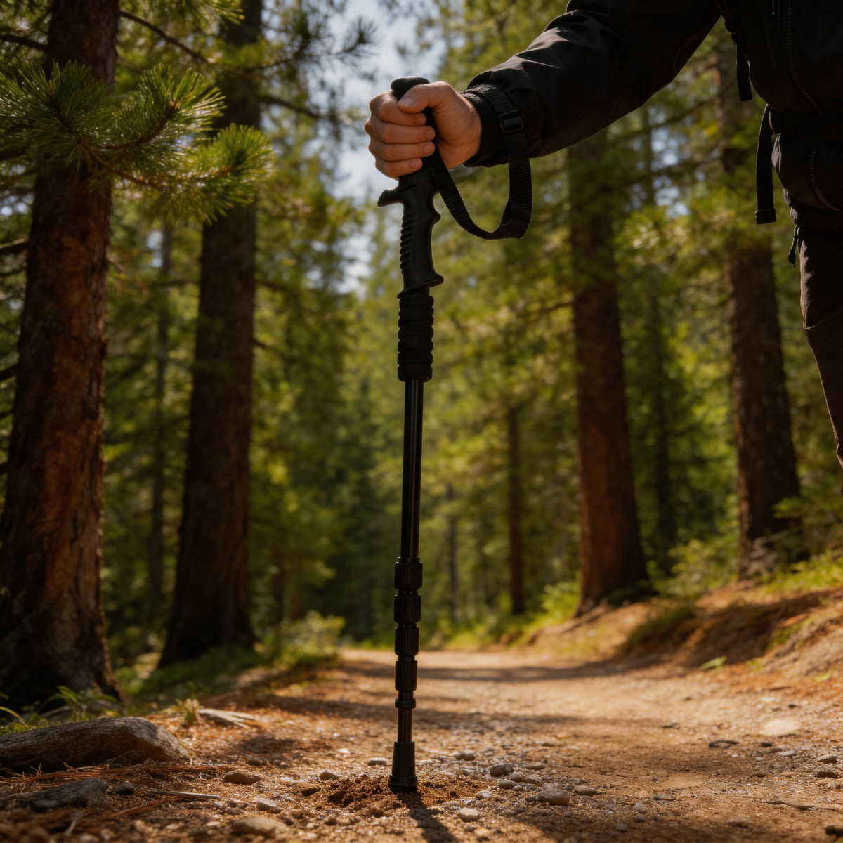 🥾 Trekking Pole | Metal Trail Support | Hiker-Gift Adjustable Stability